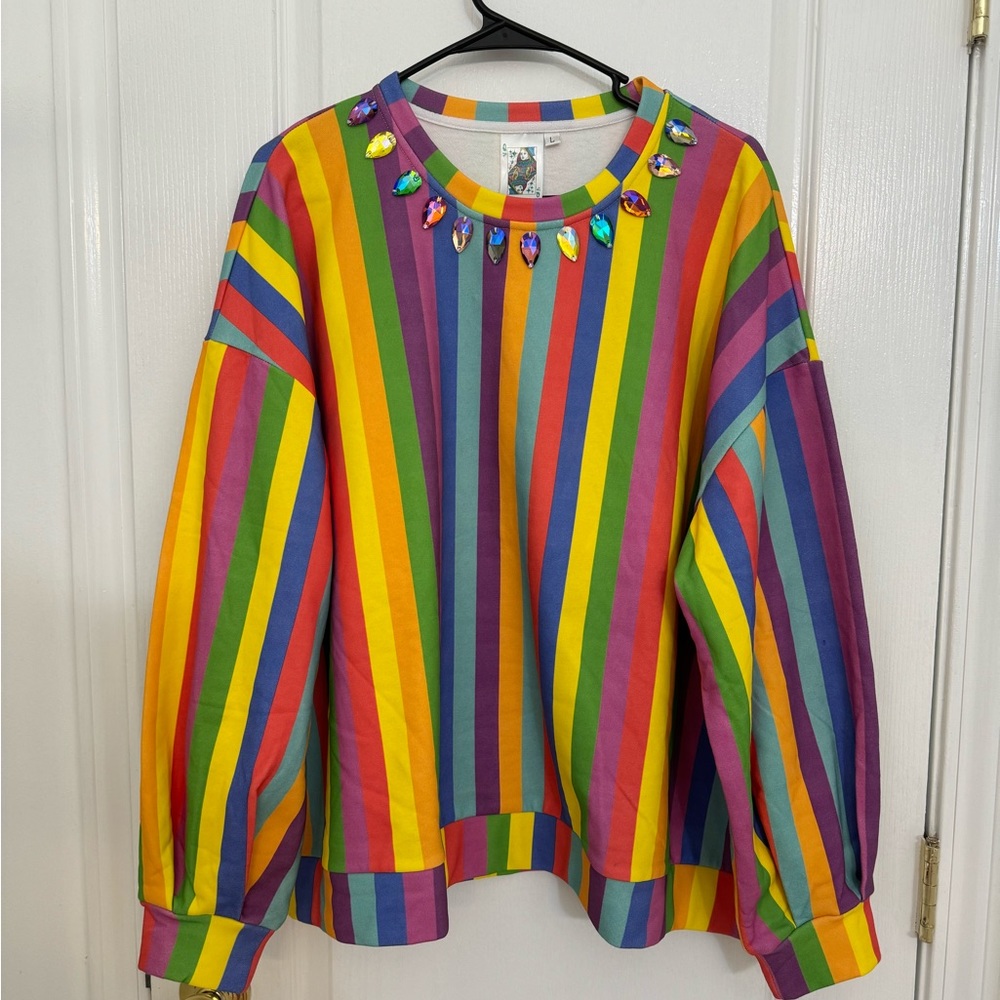 Queen of Sparkles rainbow sweatshirt